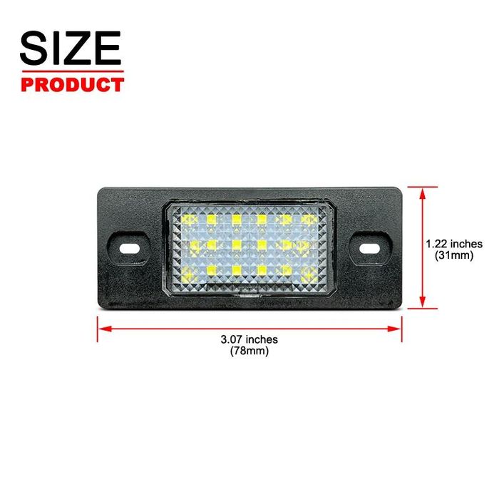 Плафони LED №5065-20 за регистрационен номер VW Tiguan 07-11 Touareg 0