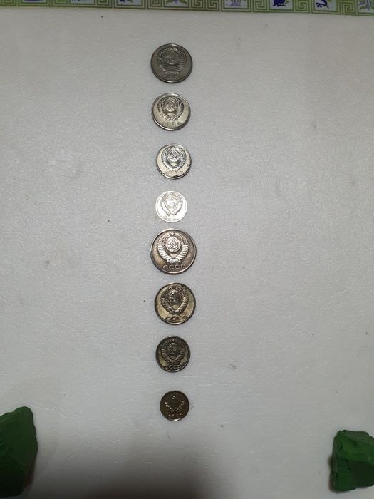 Монеты СССР 1986г с 50к по 1к все