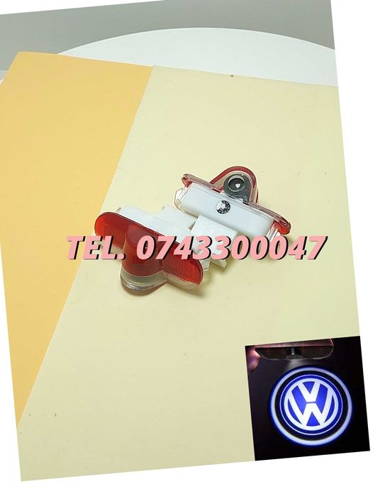 Set Proiectoare Cu Logo 3d Vw Golf 4 Touran Caddy Bora