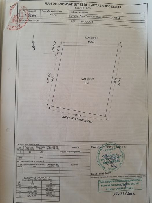 Vând teren al 3lea lot de la Plajă!