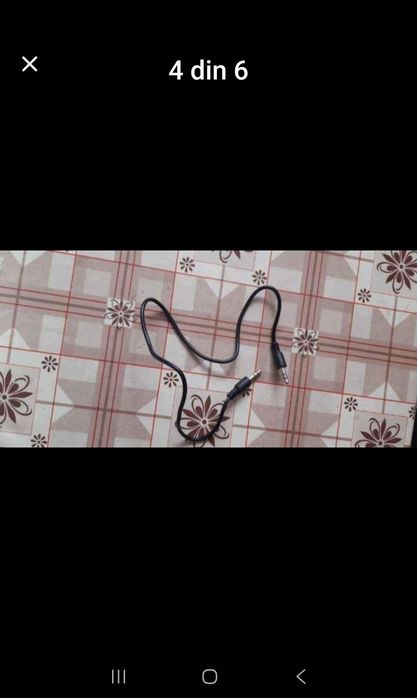 Vând cablu cu mufe stereo Aux Jac albastru sau negru. (nou)