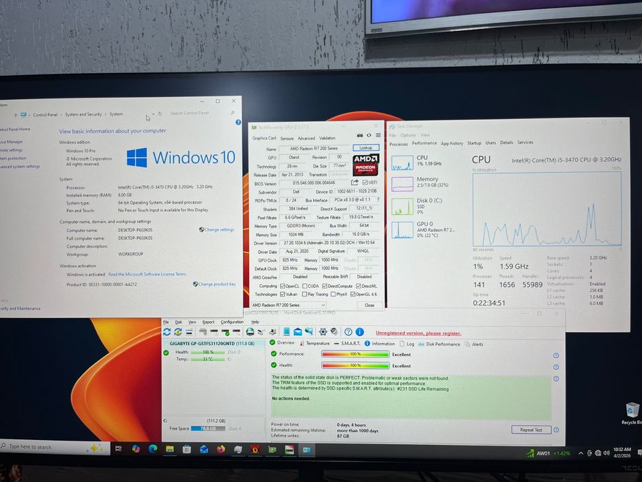 Unitate pc i5 8gb ssd video dedicat