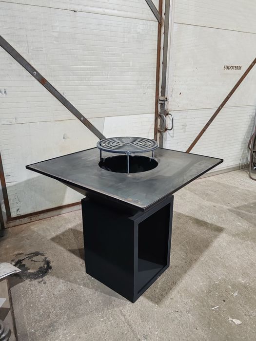 Plită oțel/ grătar / barbeque 1m x 1m 10 mm grosime, demontabil