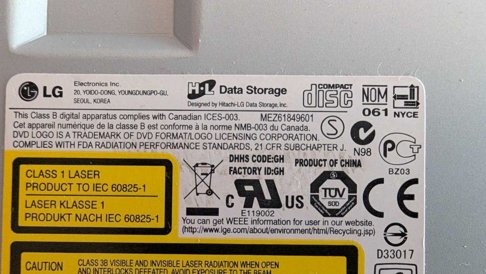 DVD rewritable drive LG
