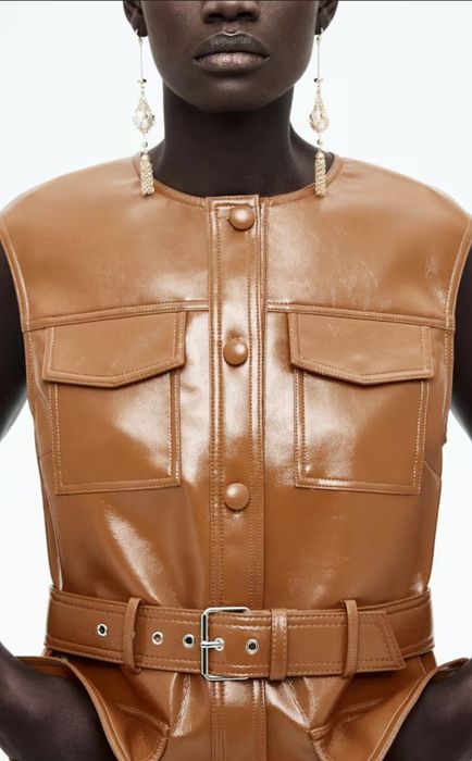 Sarafan H&M imitatie piele S