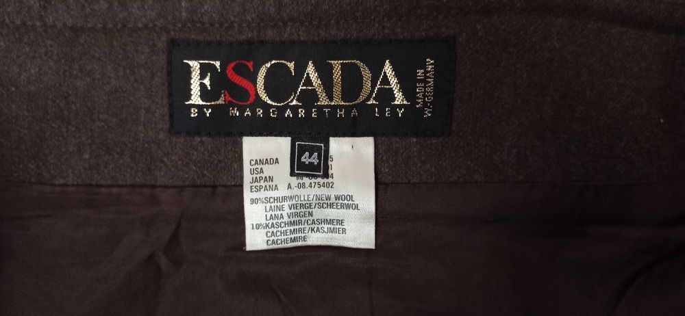 Fusta vintage Escada lana si casmir marimea 44