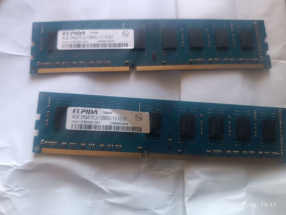 ОЗУ, Ddr 3 (4gb- 12800) 2 шт.