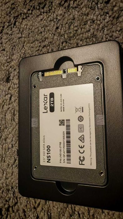 Нов ! Lexar NS100 2TB SSD диск, сив, SATA 6 Gb/s, 2.5