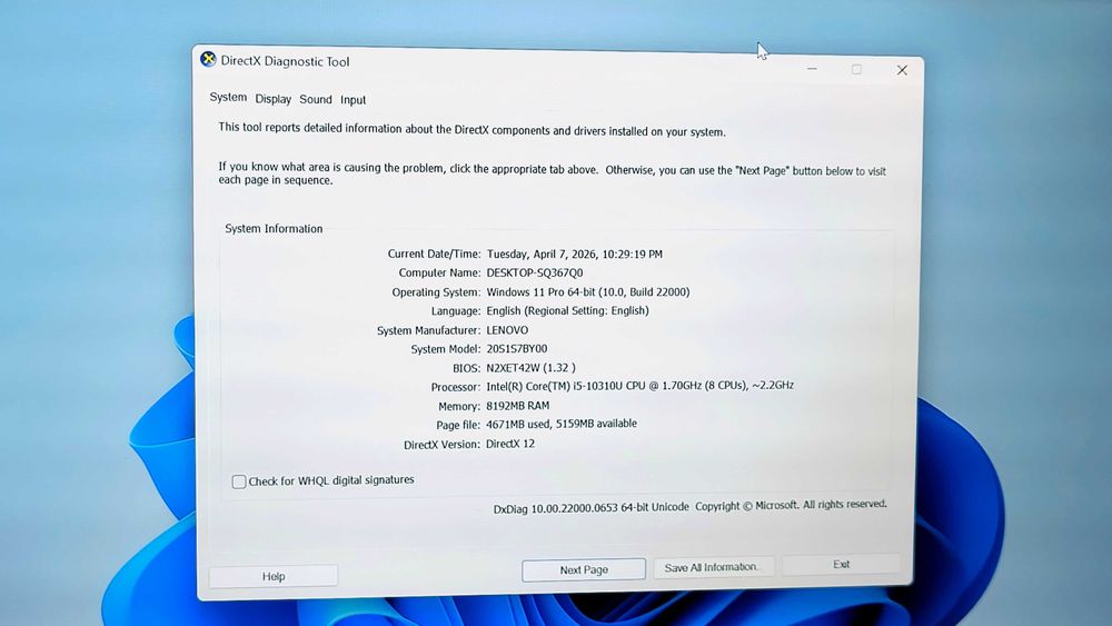 laptop 14" lenovo thinkpad t14 i5 10310u 8gb ram 256gb ssd