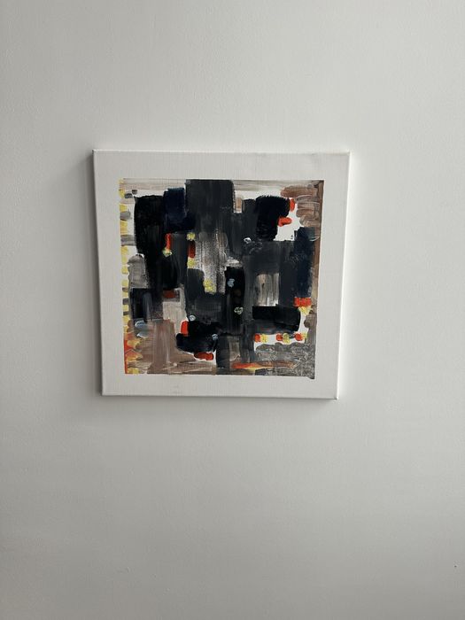 Абстрактна картина с акрил на платно 40/40см