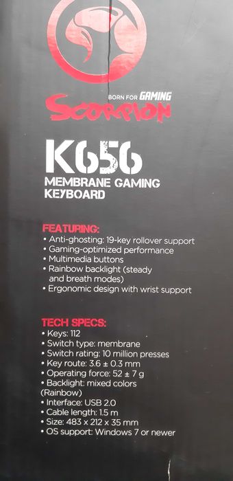 Tastatura gaming Marvo K656