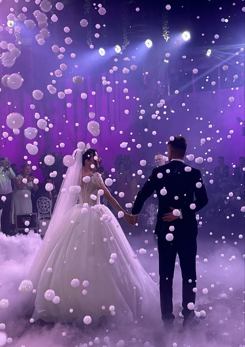 Baloane sapun fum dansul mirilor gheata carbonica