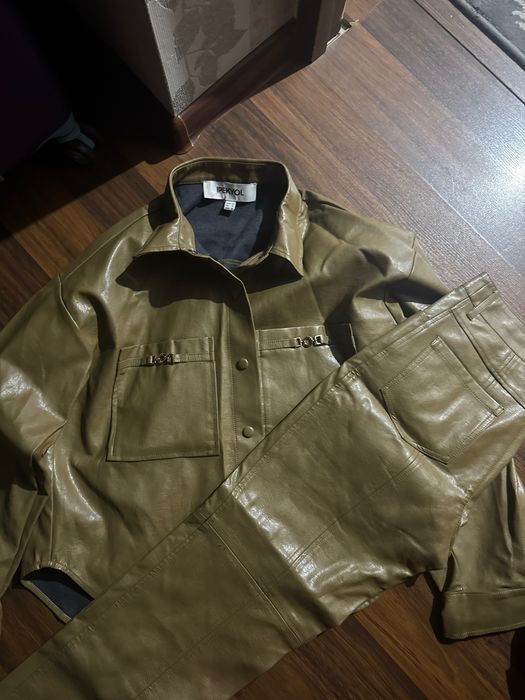 Костюм двойка кожанный