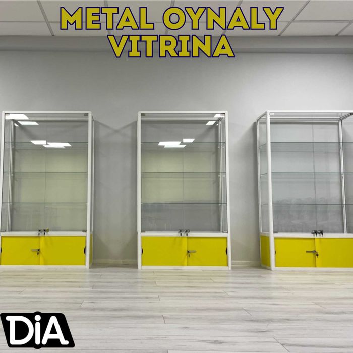 Витрина, стеклянная, metal oynaly vitrina va prilavkalar