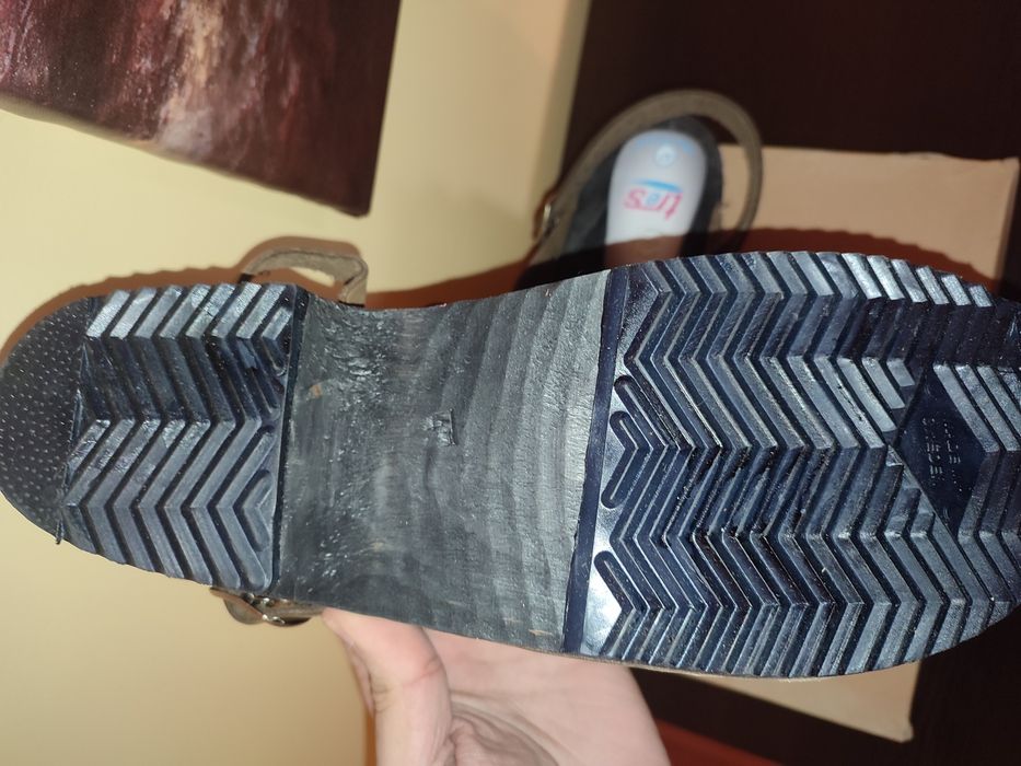 Сабо - кафява естествена кожа набук - Швеция - 47 номер