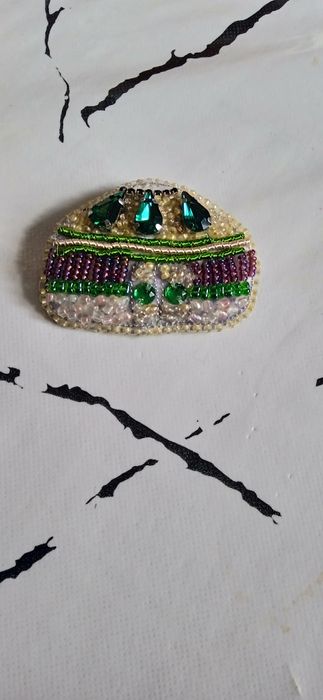 Брошь Юрта.  ручной работы