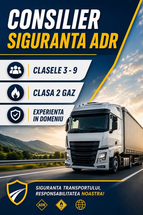 Consilier Siguranta ADR clasa 2 Gaz - clasele 3-9