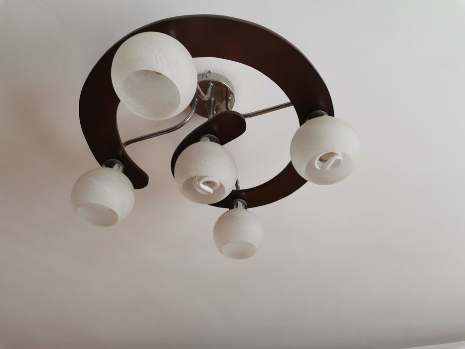 Детски полилей, луна, звезди, облаци