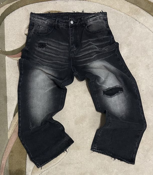 Черни Baggy Distressed дънки
