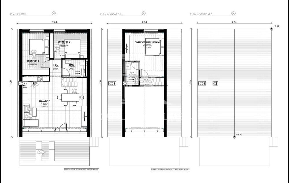 Structură A Frame modernă pentru case premium și Airbnb - 3 cam