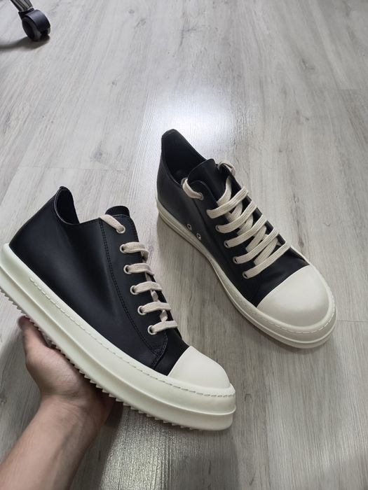 Rick Owens Ramones low leather black 43