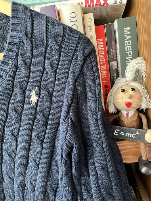 Дамки пуловер Polo Ralph Lauren, ХС, син