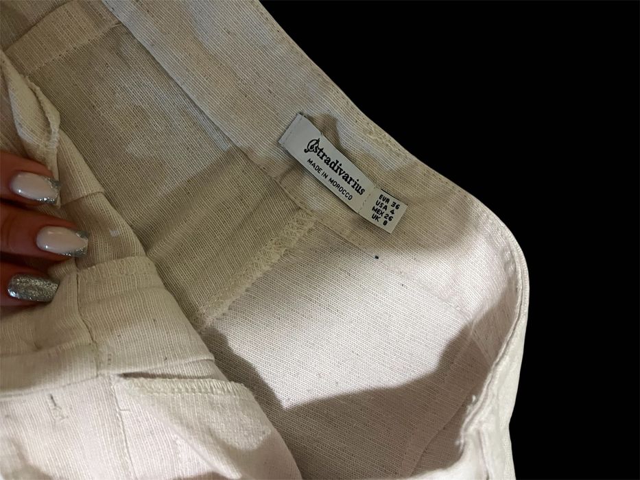 Панталон Stradivarius – размер 36 (S), бежов, елегантен