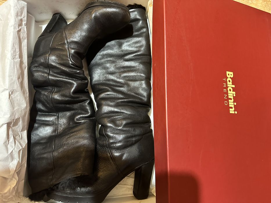 Оригинални ботуши с естествена вата и пух Baldinini Trend, 37