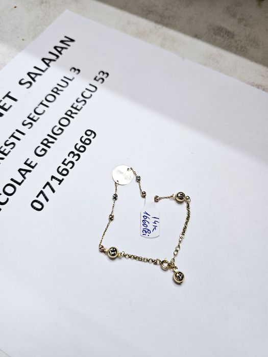 Vand bratara dama din aur 14 k 3.18 g cod 964