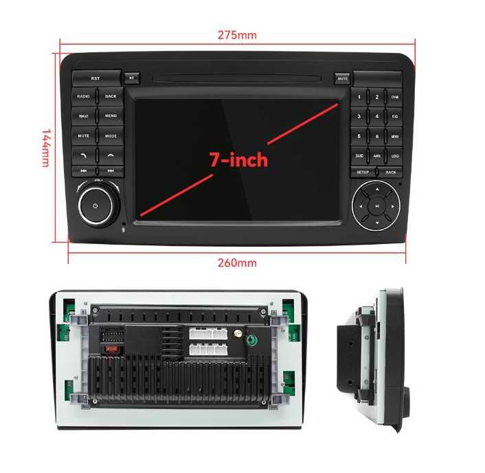Мултимедия 7" Аndroid 12 за MERCEDES ML W164 GL X164 CARPLAY DSP GPS