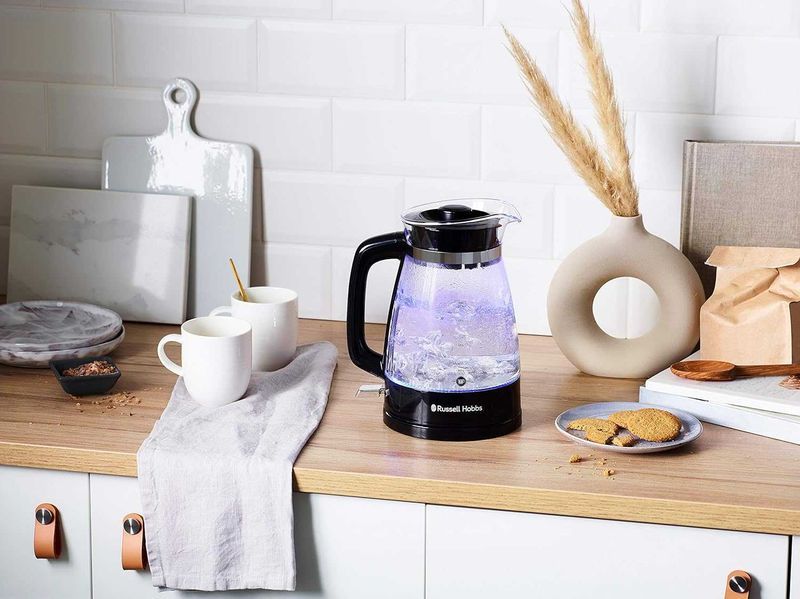 ПРОМО Нова Мощна Електрическа Канa RUSSELL HOBBS 2400W 1.7L с Гаранция
