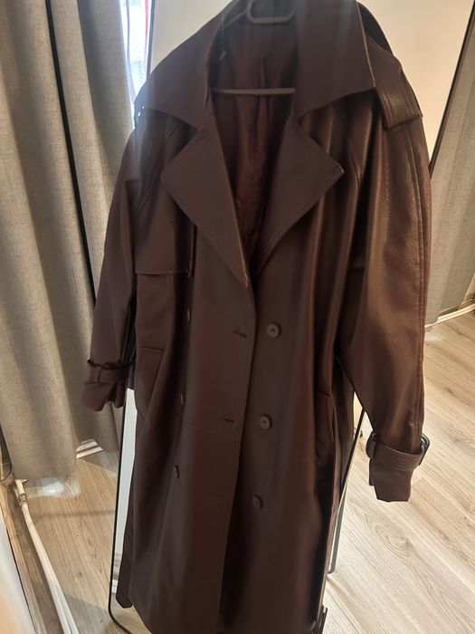 Дамски Кожен тренч