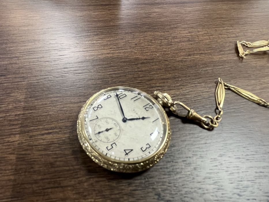 Ceas de buzunar mecanic Elgin gold filled (Omega,Tissot)