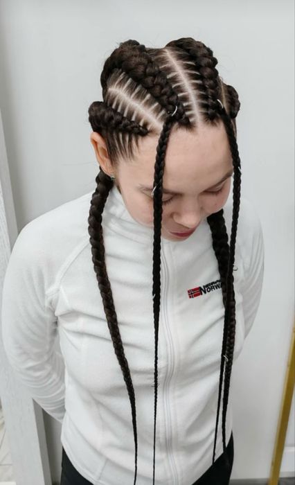 Афрокосы, афролоконы, дреды, плетение