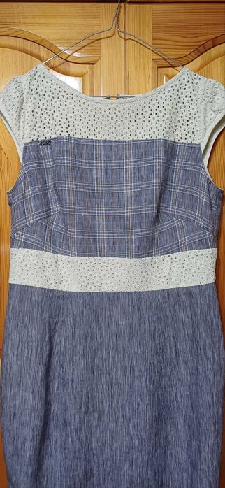 Рокля ЛЕН и рязана Брюкселска Дантела на "Rosi Fashion" !НОВА!