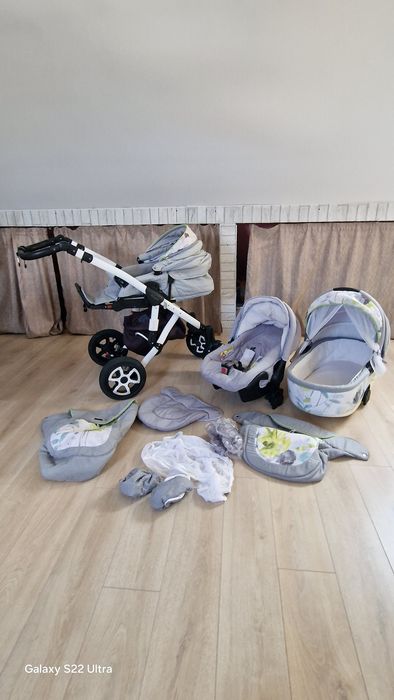 Cărucior Adamex Barletta 3 în 1 Floral