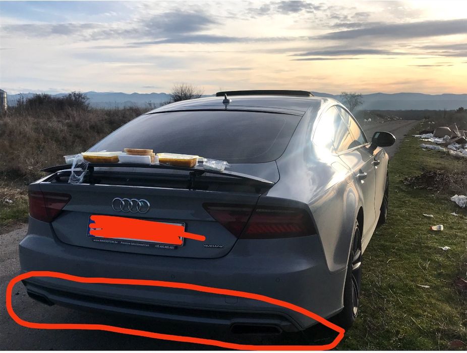 Оригинален / S Line дифузьор с ауспуси AUDI A7 2016