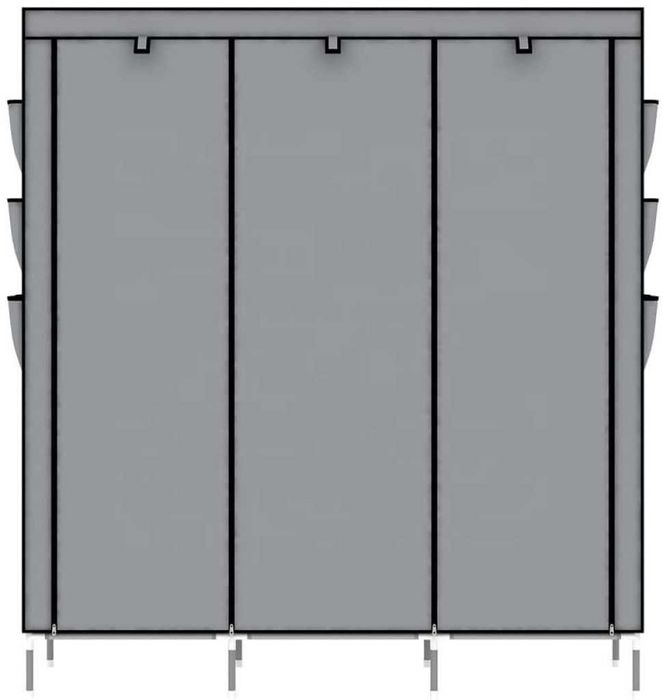 Спален гардероб с цип и 3 разделения; Цвят: Червен;