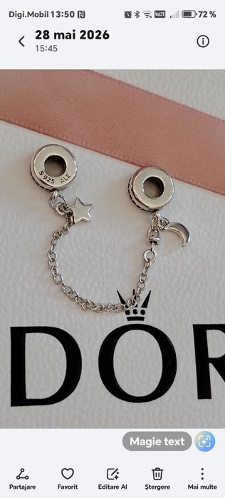 Lanț Nou de siguranță Celestial Pandora Silver S925 Ale