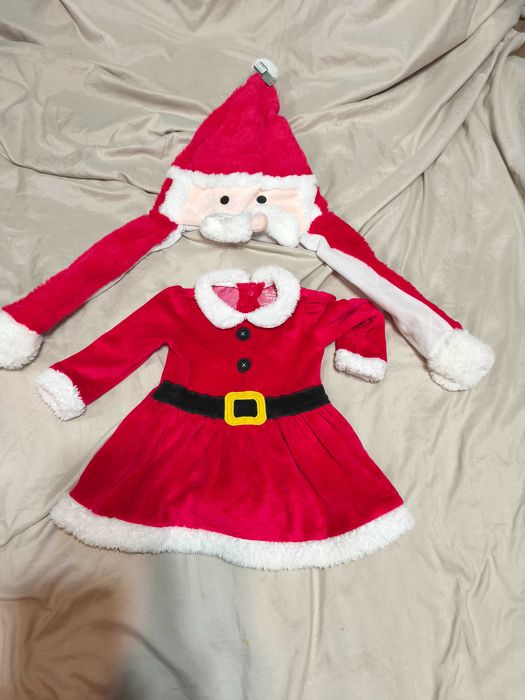 Rochiță Craciunita 6-9 luni+ caciula