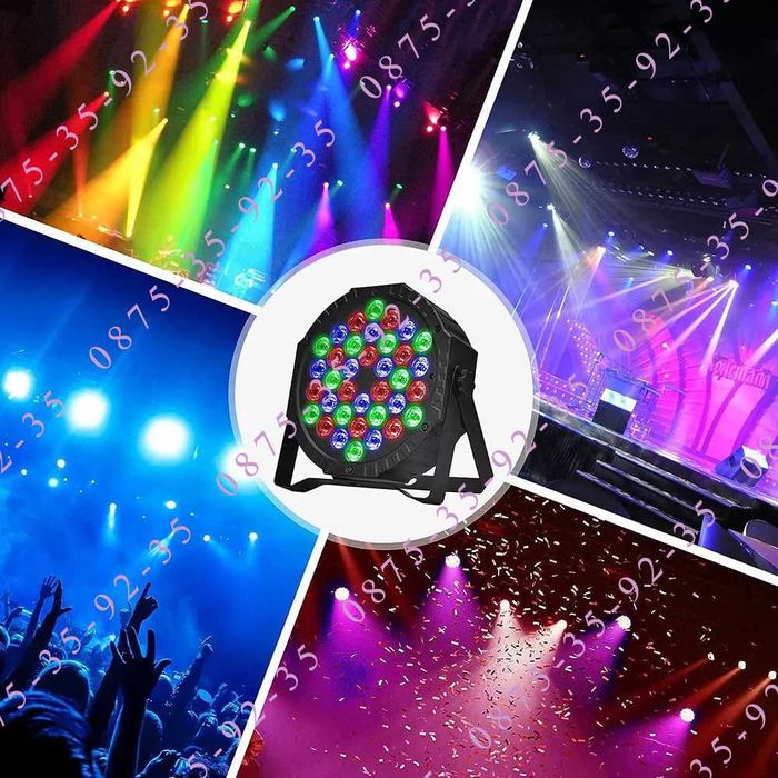 36 LED диода PAR Диско ПРОЖЕКТОР, Парти Дискотечен ПРОЕКТОР, лед ЛАМПА