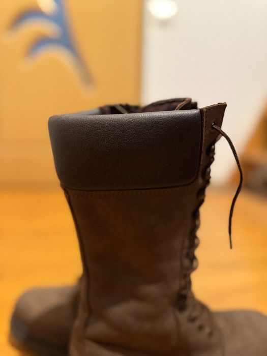 Ghete CG piele întoarsă, militare combat, mărimea 37, iarnă