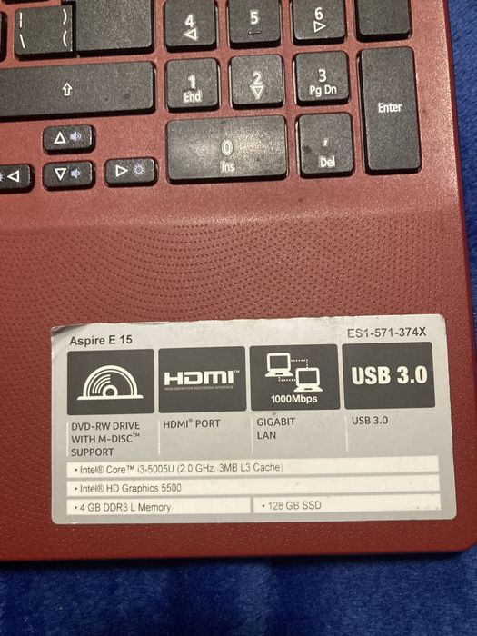 Лаптоп Acer Aspire E 15