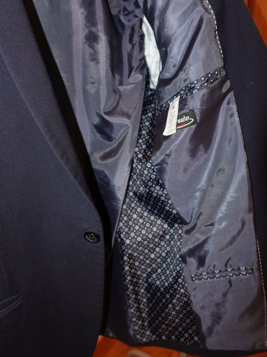 Costum elegant bleumarin bărbați – mărimea 46 / M-L
