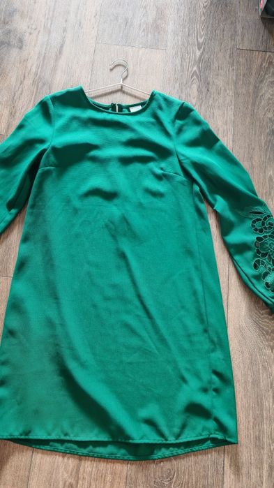 Дамска тъмно зелена рокля