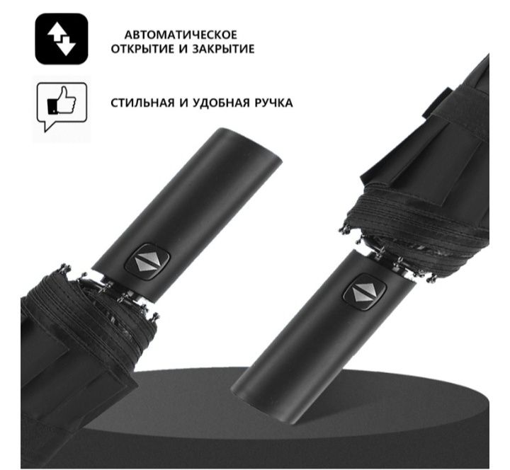 Зонт автоматический чёрный