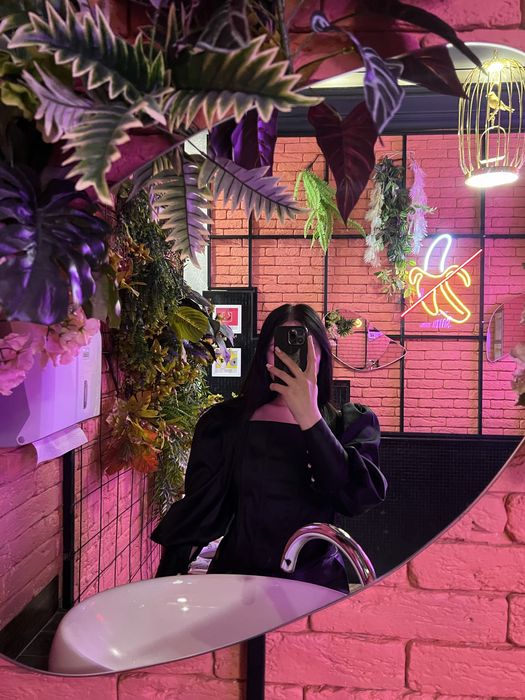 Блузка черная размер s