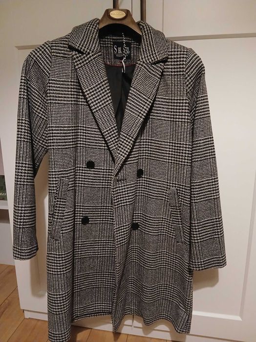 Дамско карирано палтоL