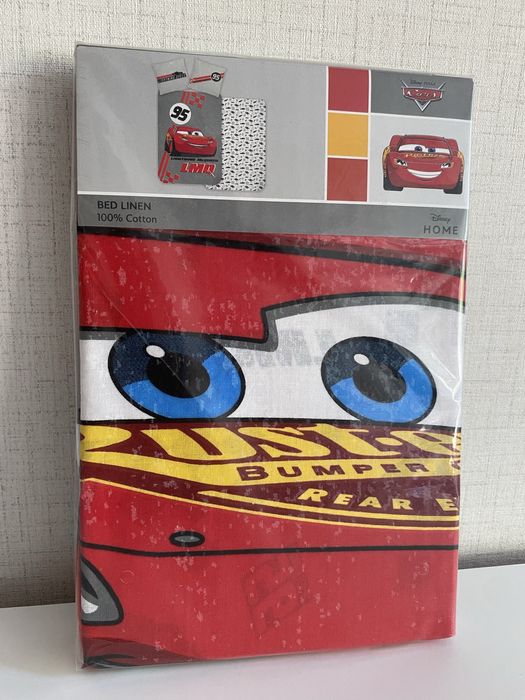 Детски спален комплект от 2 части Disney Cars LMQ Maqueen, Светкавицата Макуин, за кошарa или малко легло