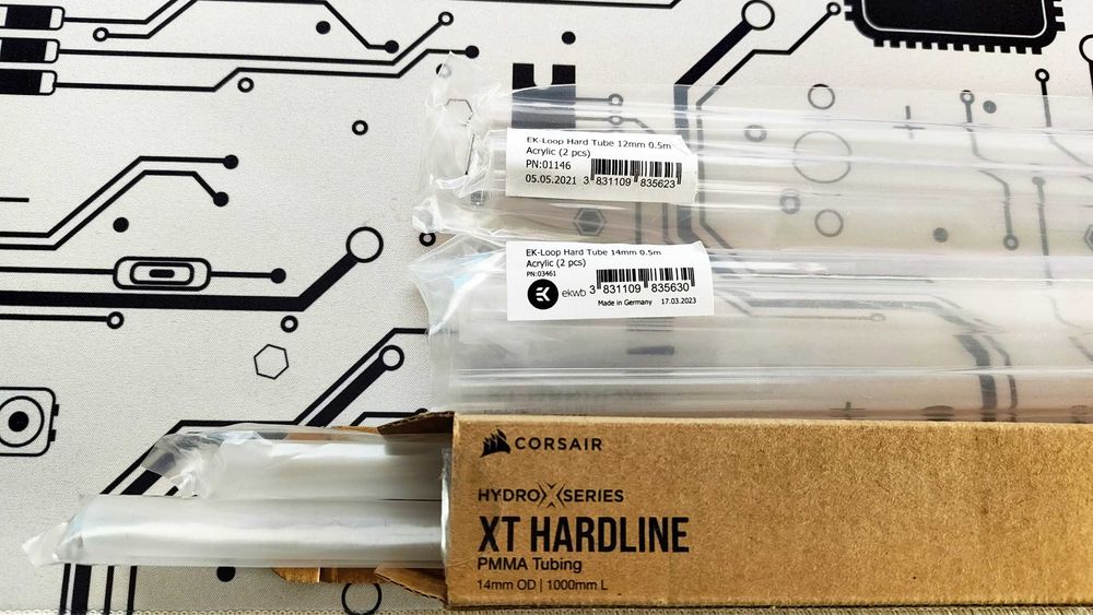 Tuburi pentru watercooling EK-Loop Hard Tube - Corsair XT Hardline Satin 12 & 14 mm